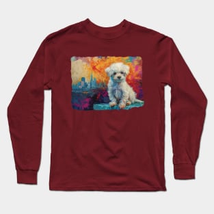 Maltese Puppy in San Francisco Long Sleeve T-Shirt